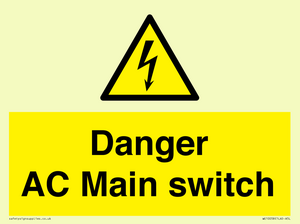 Danger AC Main switch 